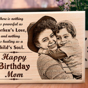 Personalized Wooden Engraved Photo For Mom/Mother Birthday Gift from Daughter