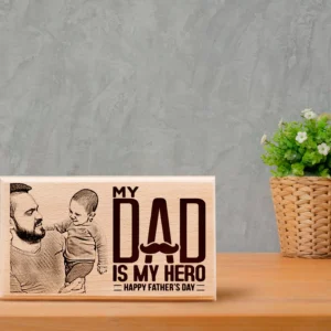 Fathers Day Wooden Personalized Photo Frame Gift For Dear Daddy