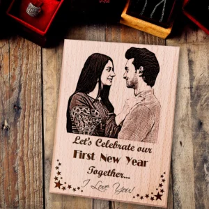 Personalized Photo Plaque First New Year Gift for Couples