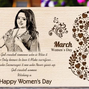 Personalized Photo Engraved on Wood Gifts for Women (15×9 inchs )