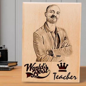 Unique Personalized Engraved Wooden Frame For Teacherâ€™s Day 4×7