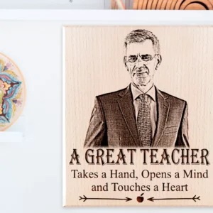 Teacherâ€™s Day Personalized Photo Plaque Gift for Him or Her (7Ã—5 inches, Wood)