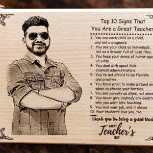 Teacherâ€™s Day Customized Wooden Plaque Gift for Sir (12x8inches)