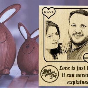 Valentineâ€™s Day Personalized Engraved Photo Plaque Love Gifts for Couples (7×5 inches)