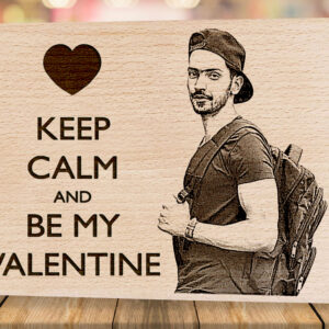 Valentineâ€™s Day Personalized Engraved Wooden Frame Gift for Boyfriend or Husband (9×6 inches)