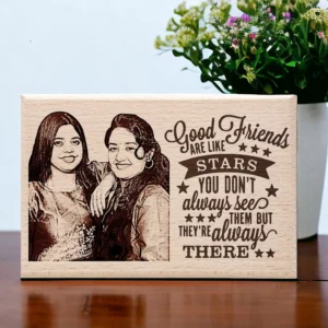 Personalized Photo Plaque Friendship Gift for Best Friend ( 7×4 inchs )