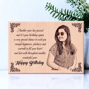 Personalized Wooden Engraved Photo Frame Best Birthday Gifts For Her Or Him