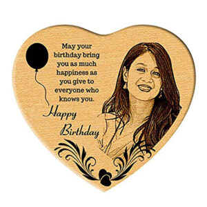 Personalized Engraved Wooden Photo Frame Gift  Heart wooden Hs2
